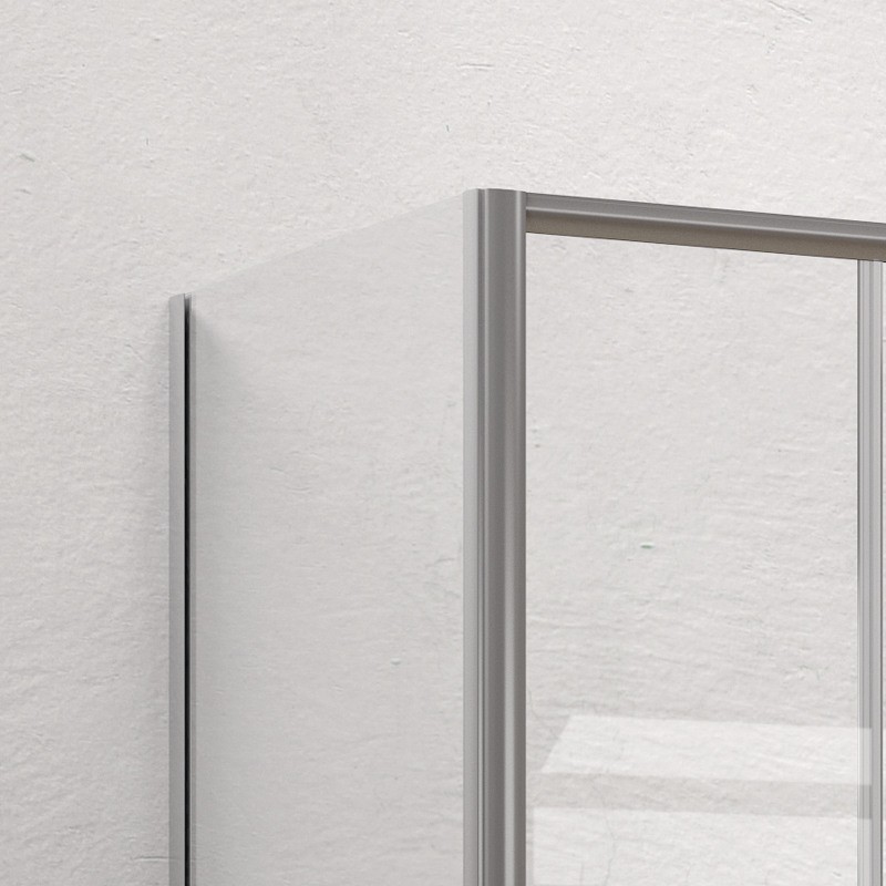 Box doccia 90x180 telaio argento opaco doppio scorrevole | KE-6000A kamalu - 4