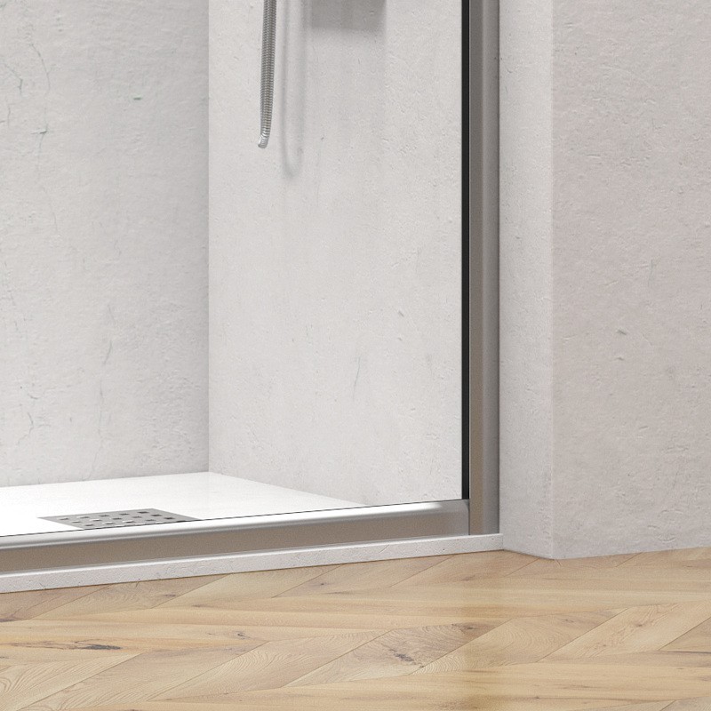 Box doccia 80x80 telaio argento opaco doppio scorrevole | KE-1000A kamalu - 4