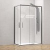 Box doccia 120x120 telaio argento opaco doppio scorrevole | KE-1000A kamalu - 2