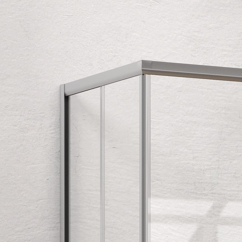 Box doccia 120x120 telaio argento opaco doppio scorrevole | KE-1000A kamalu - 5