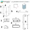 Box doccia 100x80 angolare due ante battenti KT1000 kamalu - 3