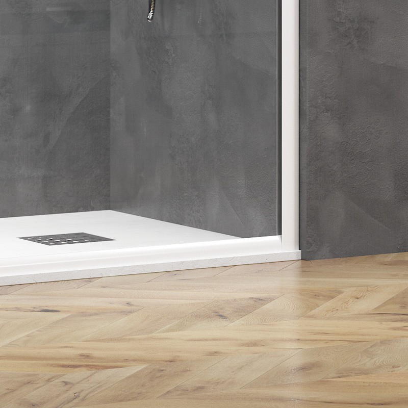 Box doccia angolare 90x100 bianco opaco scorrevole | KE-4000B kamalu - 4