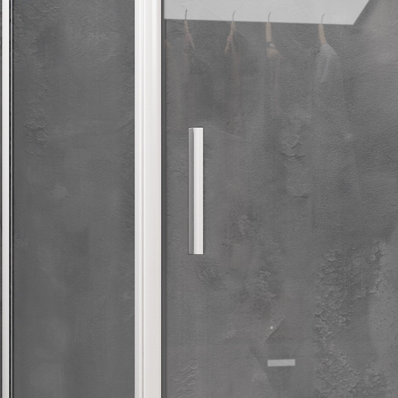 Box doccia angolare 90x100 bianco opaco scorrevole | KE-4000B kamalu - 6