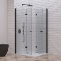 Box doccia 60x60 cm doppia apertura a libro colore nero | KS7000N kamalu - 1
