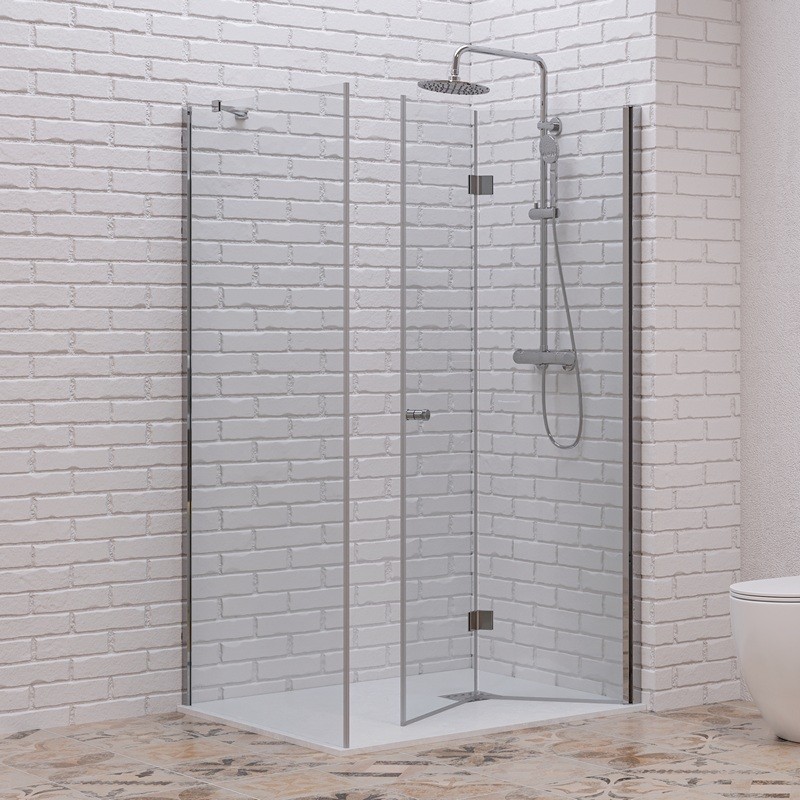 Box doccia 50x60 cm apertura soffietto 60 e lato fisso 50cm | KS7000 kamalu - 1