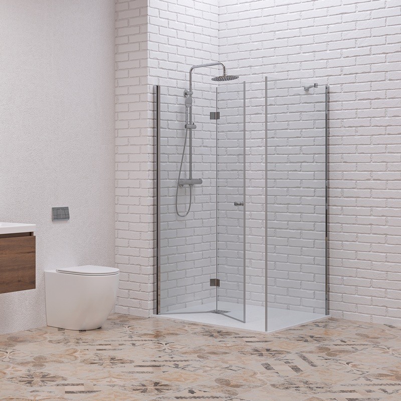 Box doccia 50x60 cm apertura soffietto 60 e lato fisso 50cm | KS7000 kamalu - 2