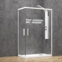 Box doccia bianco opaco 70x130 doppio scorrevole | KE-1000B kamalu - 2