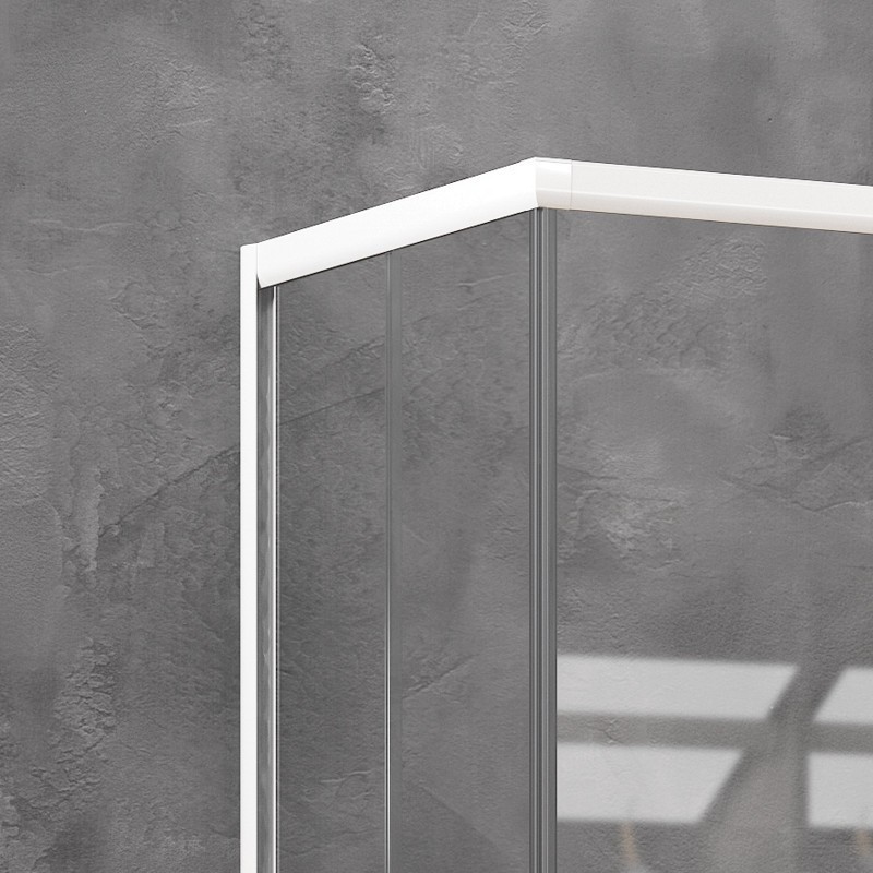 Box doccia bianco opaco 80x130 doppio scorrevole | KE-1000B kamalu - 4