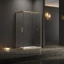 Box doccia oro satinato 80x80 doppio scorrevole | KE-1000G kamalu - 2