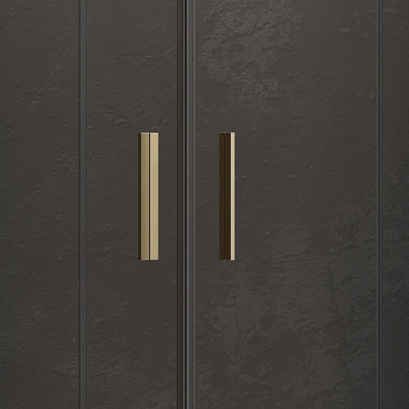 Box doccia oro satinato 80x80 doppio scorrevole | KE-1000G kamalu - 6