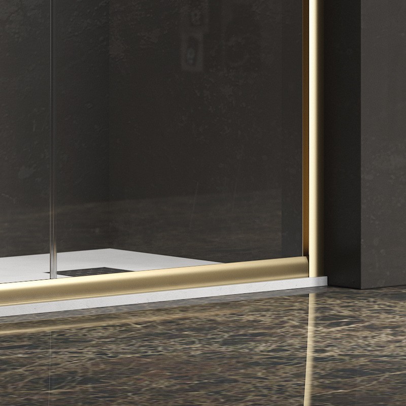 Box doccia oro satinato 80x120 doppio scorrevole | KE-1000G kamalu - 4