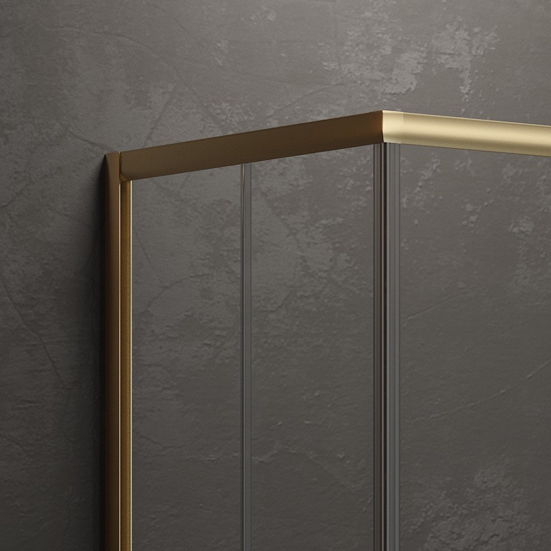 Box doccia oro satinato 80x120 doppio scorrevole | KE-1000G kamalu - 5