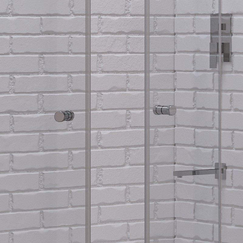 Porta doccia a doppio soffietto 110-113 cm | KAM-KS700DC kamalu - 5