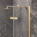 Box doccia 80x80 oro satinato doppio battente | KT1000G kamalu - 4
