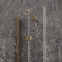 Box doccia 80x80 oro satinato doppio battente | KT1000G kamalu - 6