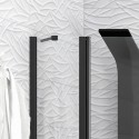 Cabina doccia nera 80x80 doppio battente | KPX1000N kamalu - 5