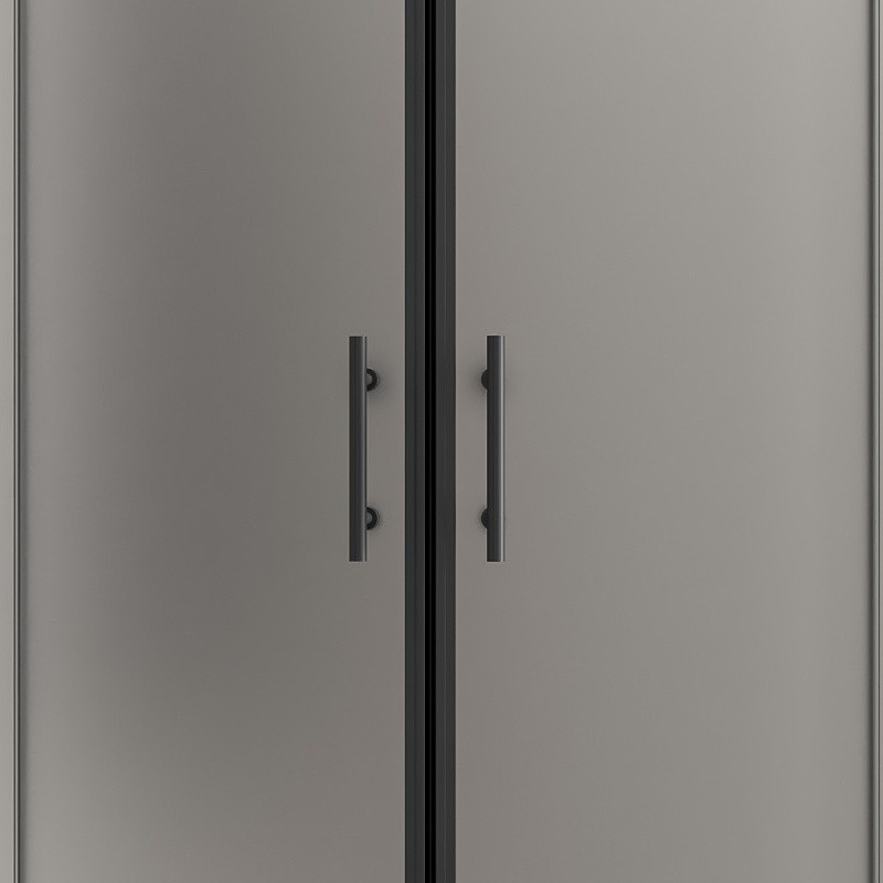 Box doccia 80x80 semicircolare telaio nero vetro satinato | KF2000BS kamalu - 6