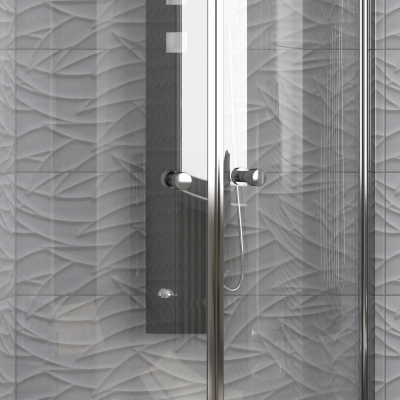 Box doccia semicircolare 80x80 battenti con apertura totale | KS800K kamalu - 7