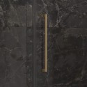 Porta doccia 155 cm battente e 2 fissi oro spazzolato | KT6000G kamalu - 7