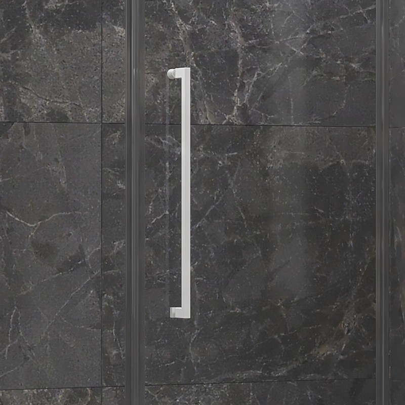 Porta doccia 170cm battente e 2 fissi colore bianco | KT6000B kamalu - 7