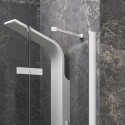 Porta doccia 100cm battente e fisso colore bianco | KT4000B kamalu - 6