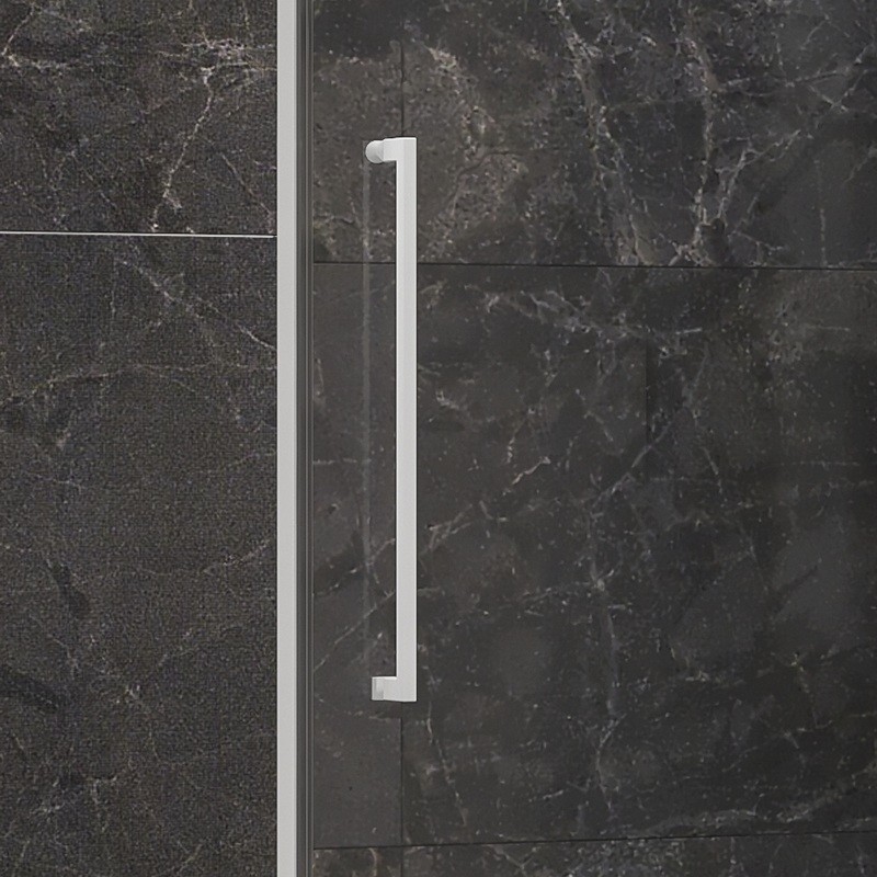 Porta doccia 120cm battente e fisso colore bianco | KT4000B kamalu - 7