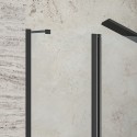 Porta doccia battente 70-75cm e fisso colore nero | KPX4000N kamalu - 6
