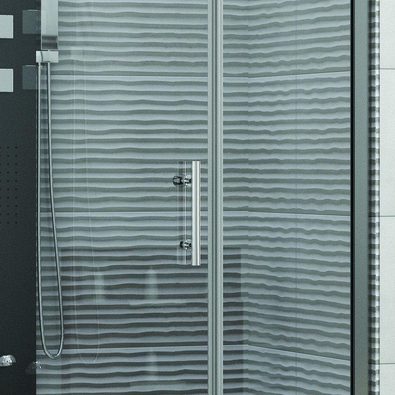 Porta doccia nicchia 140cm battente e fisso | KS5000 kamalu - 4