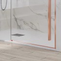 Doccia nicchia oro rosa 150cm scorrevole altezza 200cm | KSA4000G kamalu - 4