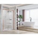 Doccia nicchia oro rosa 150cm scorrevole altezza 200cm | KSA4000G kamalu - 6