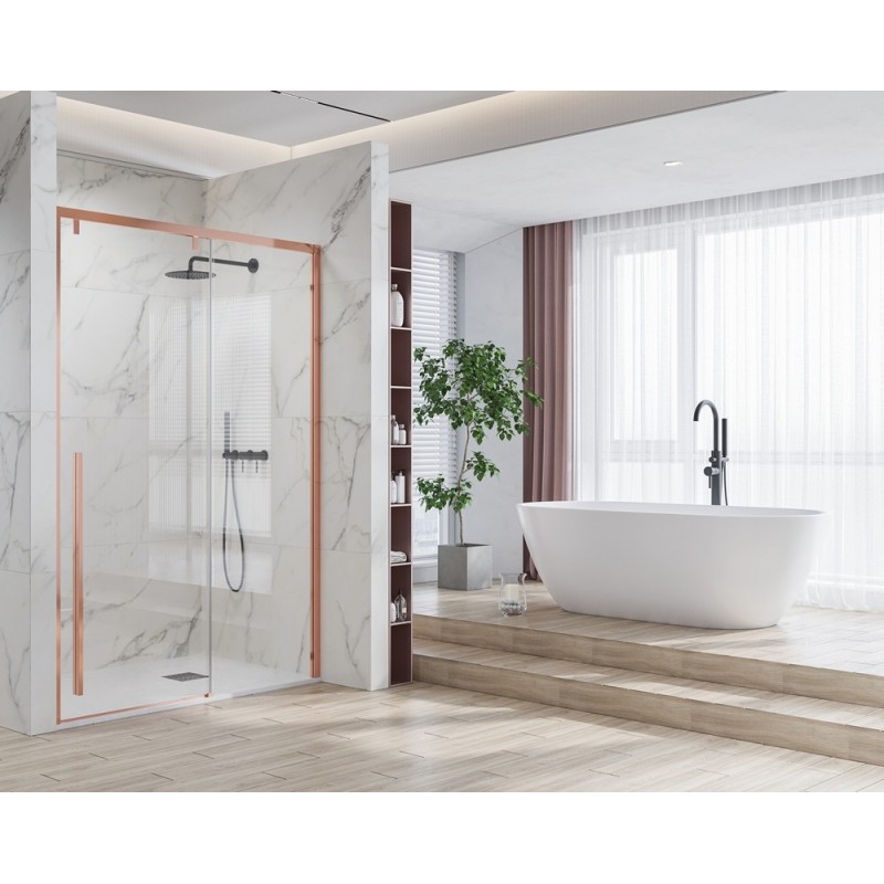 Doccia nicchia oro rosa 150cm scorrevole altezza 200cm | KSA4000G kamalu - 6