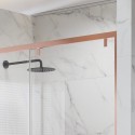Doccia nicchia oro rosa 150cm scorrevole altezza 200cm | KSA4000G kamalu - 5