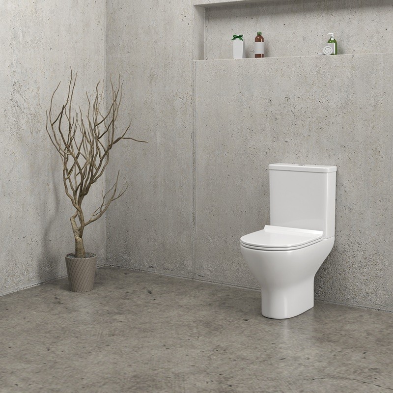 Vaso monoblocco senza brida con scarico a parete | ANTA-1300 kamalu - 5