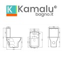Set sanitari monoblocco rimless scarico a parete e soft close | ANTA-2300 kamalu - 4