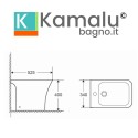 Set sanitari monoblocco rimless scarico a parete e soft close | ANTA-2300 kamalu - 5