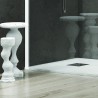 Doccia walkin per bagni piccolo 60 cm con profilo bianco opaco |  KW-100W kamalu - 4