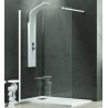 Doccia walkin per bagni piccolo 60 cm con profilo bianco opaco |  KW-100W kamalu - 2