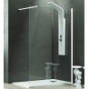 Doccia walkin per bagni piccolo 60 cm con profilo bianco opaco |  KW-100W kamalu - 1