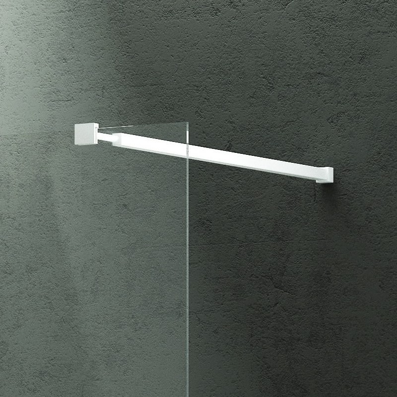 Doccia walkin per bagni piccolo 60 cm con profilo bianco opaco |  KW-100W kamalu - 5