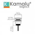 Piletta lavabo Click Clack universale oro rosa | KAM-G900GR kamalu - 2
