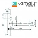 Sifone di scarico per lavabo colore oro rosa | KS050GR kamalu - 2