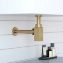 Sifone di scarico quadrato universale colore oro spazzolato | KS050G kamalu - 3