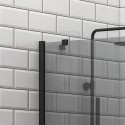 Doccia walk in 90 cm profilo nero e vetro fumé | KS2800NF kamalu - 4