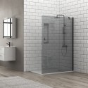Doccia walk in 90 cm profilo nero e vetro fumé | KS2800NF kamalu - 1
