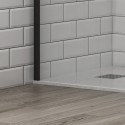 Doccia walk in 90 cm profilo nero con staffa diagonale | KS2800NT kamalu - 5