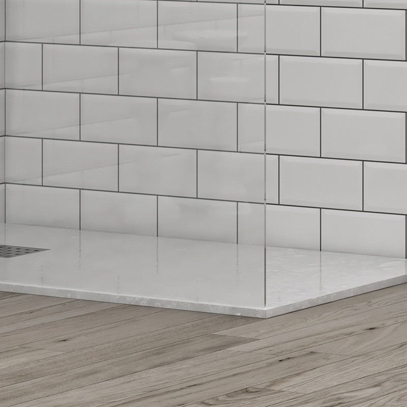 Doccia walk in 90 cm profilo nero con staffa diagonale | KS2800NT kamalu - 6