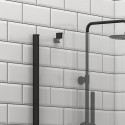 Doccia walk in 90 cm profilo nero con staffa diagonale | KS2800NT kamalu - 7