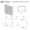 Box doccia 70x70 angolare apertura saloon KS2800-SSN kamalu - 8