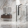 Box doccia 70x100 nero opaco doppio battente | KT1000N kamalu - 8