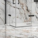 Box doccia 80x80 nero opaco doppio battente | KT1000N kamalu - 6